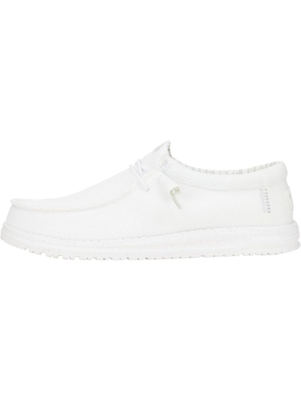 Hey Dude Men's White Round Toe Wally Stretch Sox Slip On Loafer Shoes